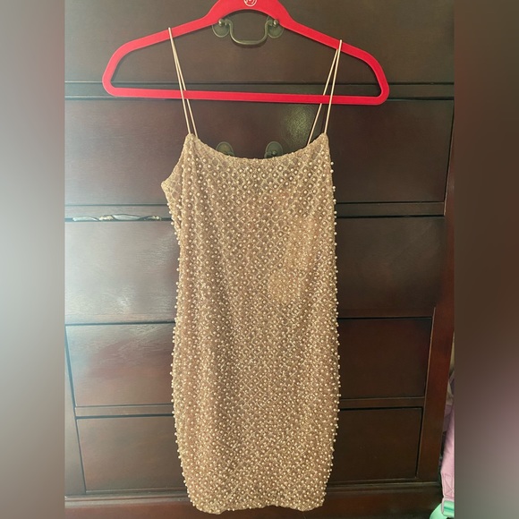 Blush Pearl and Sequin Dress - Picture 2 of 8